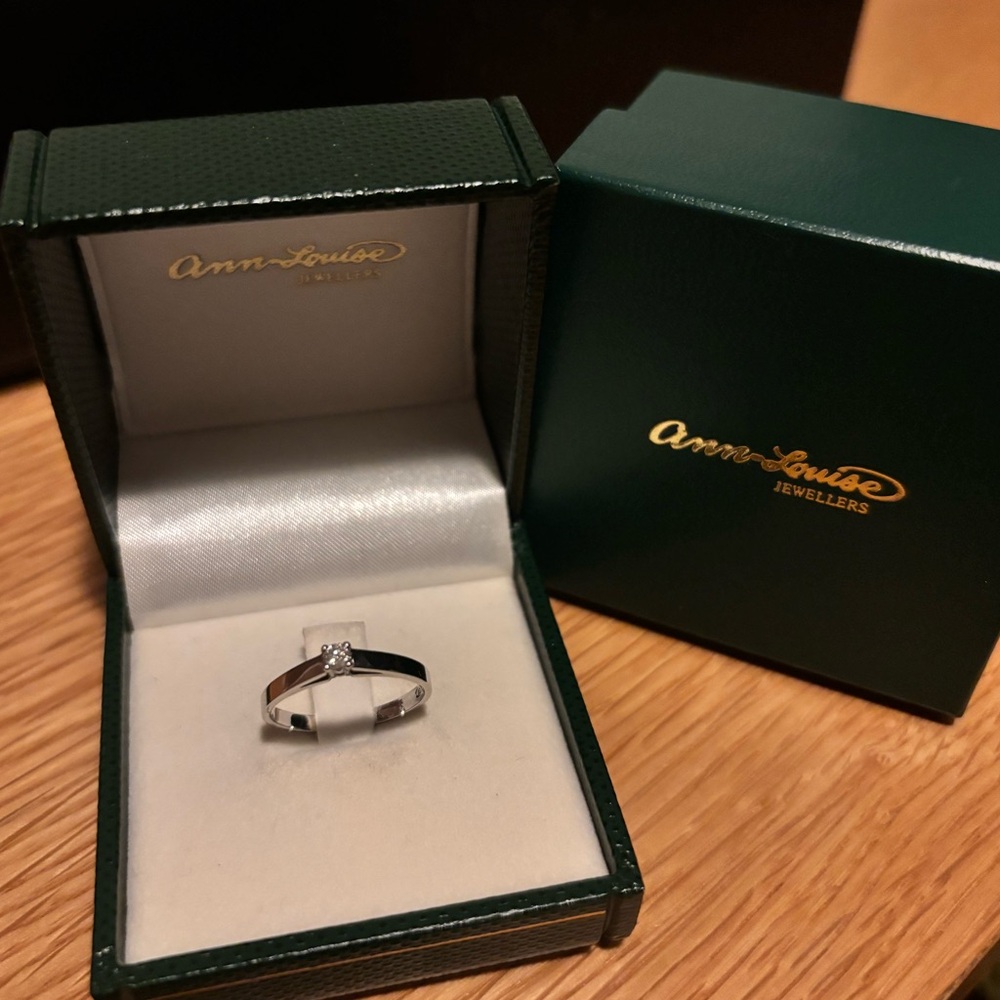 Ann-Louise white gold promise ring